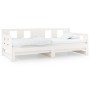 Sofá cama extraíble madera maciza de pino blanco 2x(90x200) cm de vidaXL, Camas y somieres - Ref: Foro24-820283, Precio: 191,...
