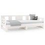 Sofá cama extraíble madera maciza de pino blanco 2x(90x200) cm de vidaXL, Camas y somieres - Ref: Foro24-820283, Precio: 191,...