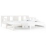 Sofá cama extraíble madera maciza de pino blanco 2x(90x200) cm de vidaXL, Camas y somieres - Ref: Foro24-820283, Precio: 191,...