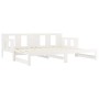 Sofá cama extraíble madera maciza de pino blanco 2x(90x200) cm de vidaXL, Camas y somieres - Ref: Foro24-820283, Precio: 191,...