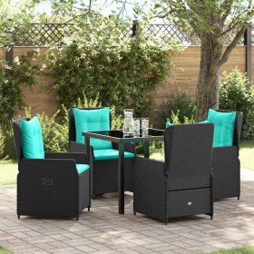 Conjunto de Comedor de Jardín 5 pcs Negro Poliratán en Sillas de jardín | Comprar online en Foru.es
