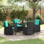 Conjunto de Comedor de Jardín 5 pcs Negro Poliratán en Sillas de jardín | Comprar online en Foru.es