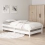 Cama apilable de madera pino maciza blanca 100x200 cm de vidaXL, Camas y somieres - Ref: Foro24-820388, Precio: 125,69 €, Des...
