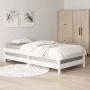 Cama apilable de madera pino maciza blanca 100x200 cm de vidaXL, Camas y somieres - Ref: Foro24-820388, Precio: 123,70 €, Des...