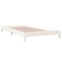 Cama apilable de madera pino maciza blanca 100x200 cm de vidaXL, Camas y somieres - Ref: Foro24-820388, Precio: 125,69 €, Des...