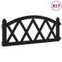 Borduras de jardín 17 unidades PP negro 10 m de vidaXL, Ribetes y bordes para jardín - Ref: Foro24-318297, Precio: 53,85 €, D...