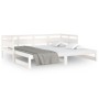 Sofá cama extraíble madera maciza de pino blanco 2x(90x190) cm de vidaXL, Camas y somieres - Ref: Foro24-820323, Precio: 190,...