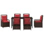 Conjunto de Comedor de Jardín 7 pcs Marrón ratán sintético en Sillas de jardín | Comprar online en Foru.es