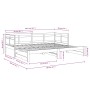 Sofá cama extraíble madera maciza de pino blanco 2x(90x190) cm de vidaXL, Camas y somieres - Ref: Foro24-820323, Precio: 190,...