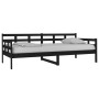 Sofá cama madera maciza de pino negro 90x200 cm de vidaXL, Camas y somieres - Ref: Foro24-820361, Precio: 127,78 €, Descuento: %