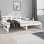 Sofá cama extraíble madera maciza de pino blanco 2x(80x200) cm de vidaXL, Camas y somieres - Ref: Foro24-820378, Precio: 192,...