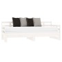 Sofá cama extraíble madera maciza de pino blanco 2x(80x200) cm de vidaXL, Camas y somieres - Ref: Foro24-820378, Precio: 192,...