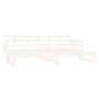 Sofá cama extraíble madera maciza de pino blanco 2x(80x200) cm de vidaXL, Camas y somieres - Ref: Foro24-820378, Precio: 192,...
