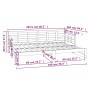 Sofá cama extraíble madera maciza de pino blanco 2x(80x200) cm de vidaXL, Camas y somieres - Ref: Foro24-820378, Precio: 192,...