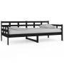 Sofá cama madera maciza de pino negro 90x190 cm de vidaXL, Camas y somieres - Ref: Foro24-820371, Precio: 124,73 €, Descuento: %