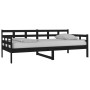 Sofá cama madera maciza de pino negro 90x190 cm de vidaXL, Camas y somieres - Ref: Foro24-820371, Precio: 124,73 €, Descuento: %