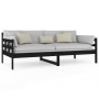 Sofá cama madera maciza de pino negro 90x190 cm de vidaXL, Camas y somieres - Ref: Foro24-820371, Precio: 124,73 €, Descuento: %