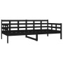 Sofá cama madera maciza de pino negro 90x190 cm de vidaXL, Camas y somieres - Ref: Foro24-820371, Precio: 124,73 €, Descuento: %