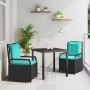 Conjunto de Comedor de Jardín 3 pcs Negro ratán sintético en Sillas de jardín | Comprar online en Foru.es