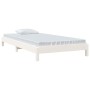 Cama apilable de madera pino maciza blanco 90x190 cm de vidaXL, Camas y somieres - Ref: Foro24-820403, Precio: 95,77 €, Descu...