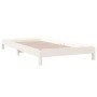 Cama apilable de madera pino maciza blanco 90x190 cm de vidaXL, Camas y somieres - Ref: Foro24-820403, Precio: 95,77 €, Descu...