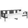 Sofá cama madera maciza de pino gris 80x200 cm de vidaXL, Camas y somieres - Ref: Foro24-820274, Precio: 111,15 €, Descuento: %