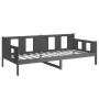 Sofá cama madera maciza de pino gris 80x200 cm de vidaXL, Camas y somieres - Ref: Foro24-820274, Precio: 111,15 €, Descuento: %