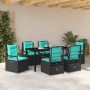 Conjunto de Comedor de Jardín 7 pcs Negro ratán sintético en Sillas de jardín | Comprar online en Foru.es