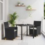 Conjunto de Comedor de Jardín 3 pcs Negro ratán sintético en Sillas de jardín | Comprar online en Foru.es