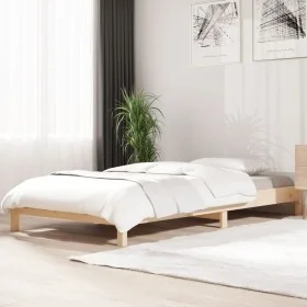Cama apilable de madera pino maciza 75x190 cm de vidaXL, Camas y somieres - Ref: Foro24-820407, Precio: 89,47 €, Descuento: %