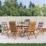 Sillas de jardín reclinables y cojines 6 uds madera maciza teca de vidaXL, Sillas de jardín - Ref: Foro24-3196506, Precio: 1,...