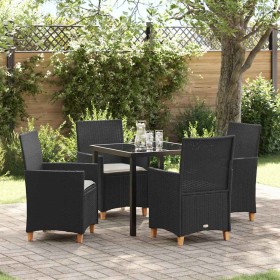 Conjunto de Comedor de Jardín 5 pcs Negro ratán sintético en Sillas de jardín | Comprar online en Foru.es