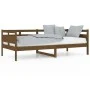 Sofá cama madera maciza de pino marrón miel 90x200 cm de vidaXL, Camas y somieres - Ref: Foro24-820300, Precio: 87,62 €, Desc...