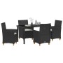Conjunto de Comedor de Jardín 5 pcs Negro ratán sintético en Sillas de jardín | Comprar online en Foru.es