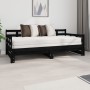 Sofá cama extraíble madera maciza de pino negro 2x(90x190) cm de vidaXL, Camas y somieres - Ref: Foro24-820386, Precio: 182,2...