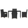 Conjunto de Comedor de Jardín 5 pcs Negro ratán sintético en Sillas de jardín | Comprar online en Foru.es