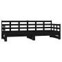 Sofá cama extraíble madera maciza de pino negro 2x(90x190) cm de vidaXL, Camas y somieres - Ref: Foro24-820386, Precio: 182,2...