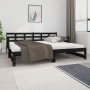 Sofá cama extraíble madera maciza de pino negro 2x(90x190) cm de vidaXL, Camas y somieres - Ref: Foro24-820386, Precio: 182,2...