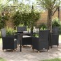 Conjunto de Comedor de Jardín 5 pcs Negro ratán sintético en Sillas de jardín | Comprar online en Foru.es