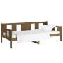 Sofá cama madera maciza de pino marrón miel 90x200 cm de vidaXL, Camas y somieres - Ref: Foro24-820270, Precio: 107,48 €, Des...