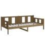 Sofá cama madera maciza de pino marrón miel 90x200 cm de vidaXL, Camas y somieres - Ref: Foro24-820270, Precio: 107,48 €, Des...