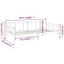 Sofá cama madera maciza de pino marrón miel 90x200 cm de vidaXL, Camas y somieres - Ref: Foro24-820270, Precio: 107,48 €, Des...