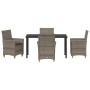 Conjunto de Comedor de Jardín 5 pcs Gris ratán sintético en Sillas de jardín | Comprar online en Foru.es