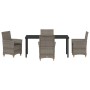 Conjunto de Comedor de Jardín 5 pcs Gris ratán sintético en Sillas de jardín | Comprar online en Foru.es