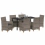 Conjunto de Comedor de Jardín 7 pcs Gris ratán sintético en Sillas de jardín | Comprar online en Foru.es