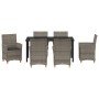 Conjunto de Comedor de Jardín 7 pcs Gris ratán sintético en Sillas de jardín | Comprar online en Foru.es