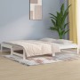 Sofá cama extraíble madera maciza de pino blanco 2x(90x190) cm de vidaXL, Camas y somieres - Ref: Foro24-820438, Precio: 137,...
