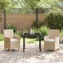 Conjunto de Comedor de Jardín 3 pcs Beige ratán sintético en Sillas de jardín | Comprar online en Foru.es