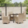 Conjunto de Comedor de Jardín 5 pcs Beige ratán sintético en Sillas de jardín | Comprar online en Foru.es
