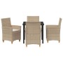 Conjunto de Comedor de Jardín 5 pcs Beige ratán sintético en Sillas de jardín | Comprar online en Foru.es
